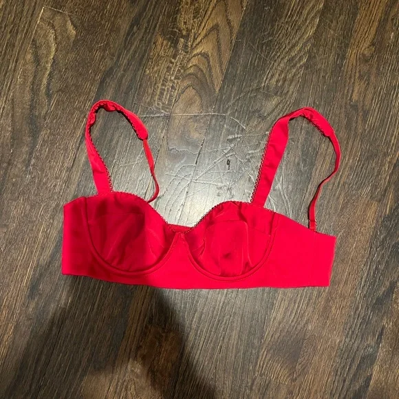 Oh Polly Red Sweetheart Long Sleeve Bodycon Dress - Picture 8 of 12